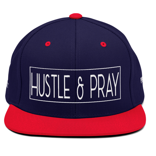 HUSTLE & PRAY - Navy/Red Bill SB