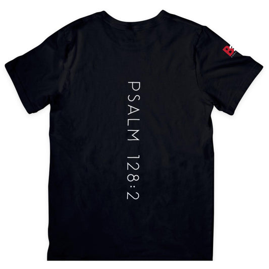 HUSTLE & PRAY - Black Tee White Print