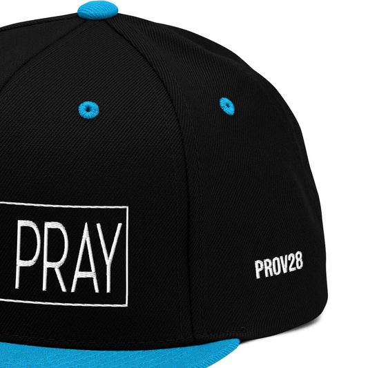 HUSTLE & PRAY - Black/Aqua Bill SB