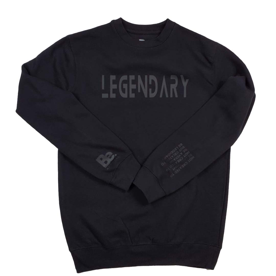 LEGENDARY PREMIUM BLACK ON BLACK SWEATSHIRT AND JOGGER SET (UNISEX)