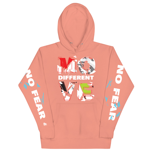 ABSTRACT MOVE DIFFERENT NO FEAR HOODIE- UNISEX