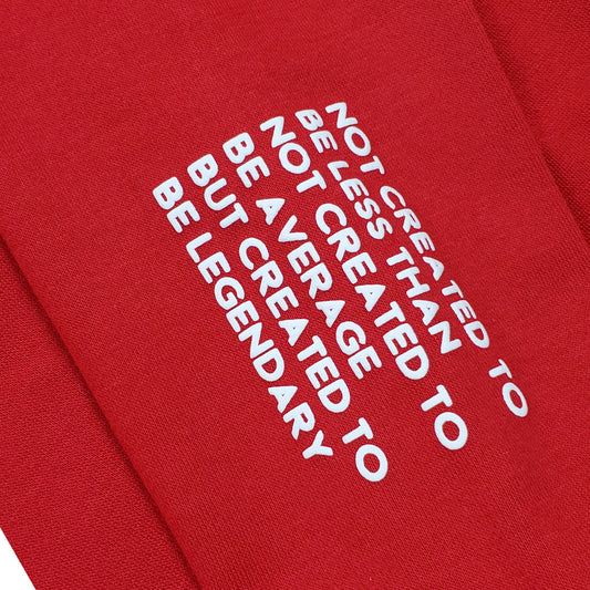 RED LEGENDARY PREMIUM PUFF MANTRA SWEATSHIRT (UNISEX)