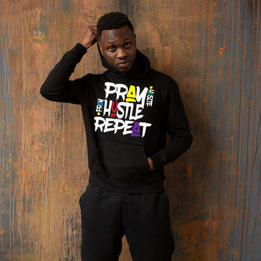 Hustle. Pray. Repeat ('90s Vibe) Hoodie