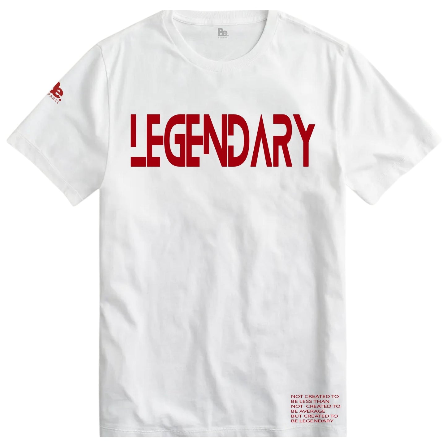 LEGENDARY MANTRA TEE - White Tee/Red Print
