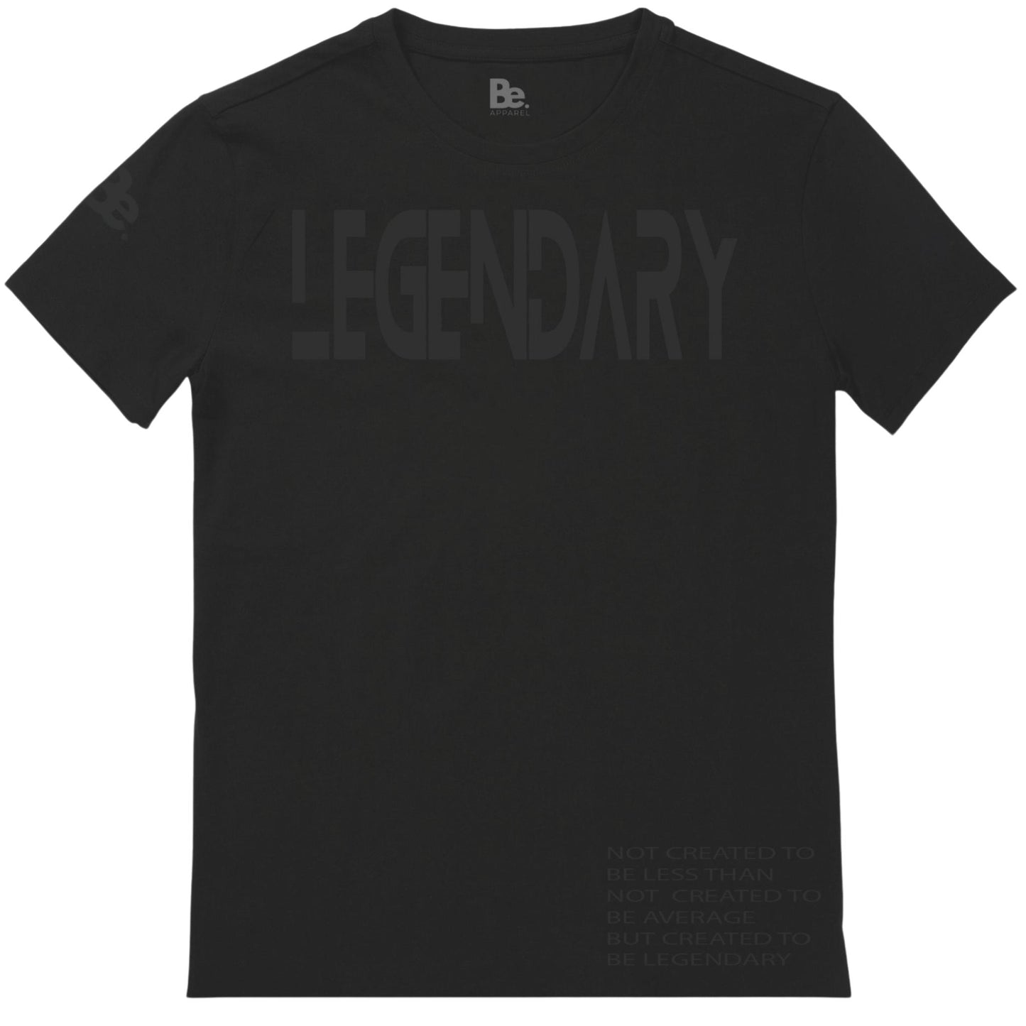 LEGENDARY MANTRA TEE - Black on Black