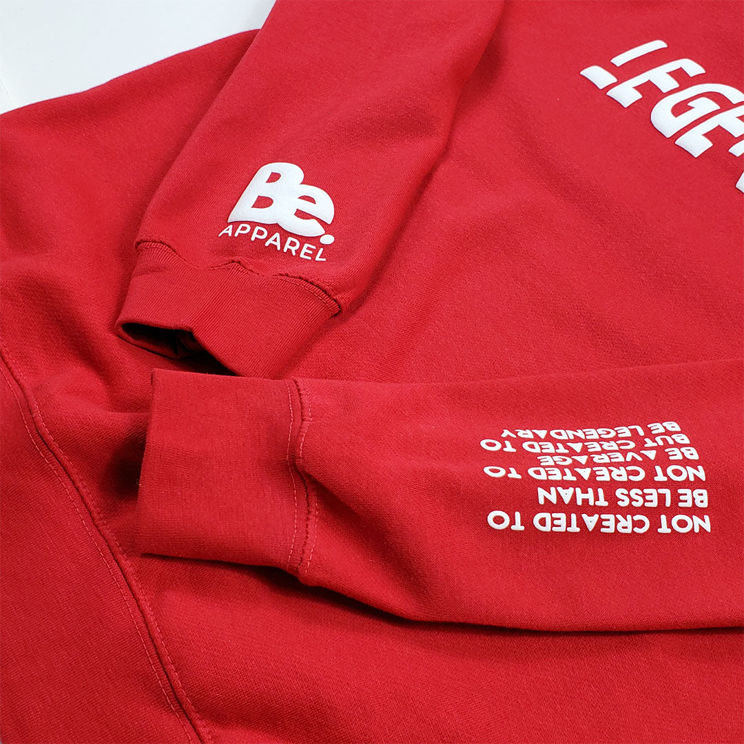 RED LEGENDARY PREMIUM PUFF MANTRA SWEATSHIRT (UNISEX)